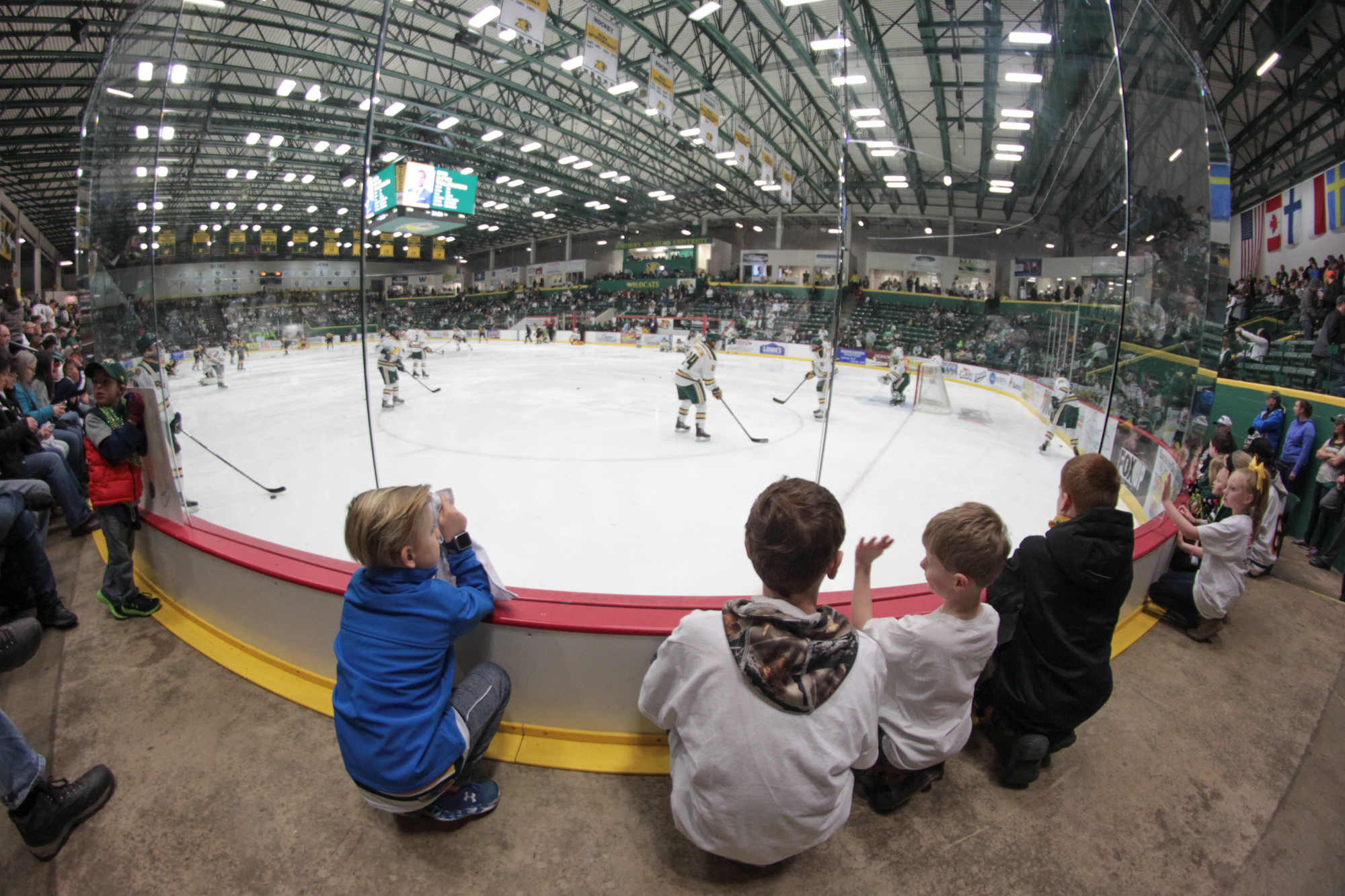Young Hockey Fans in Marquette