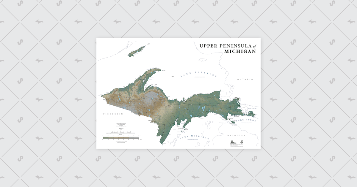 Upper Peninsula Wall Map Upper Peninsula Wall Map