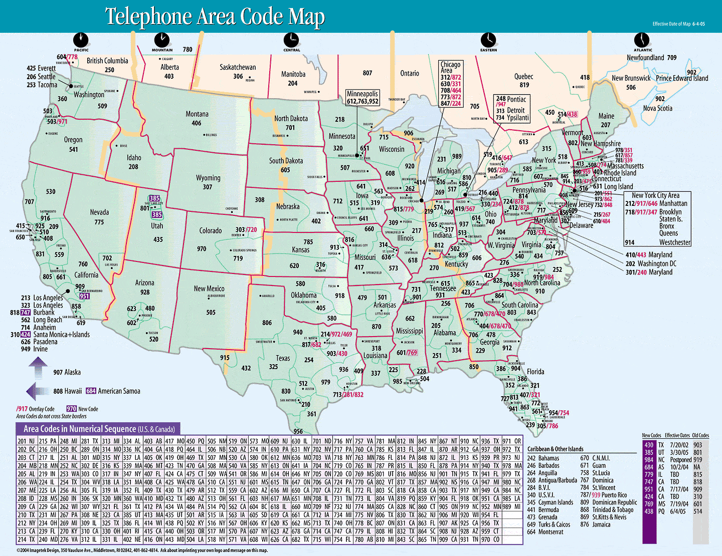 United States Area Codes