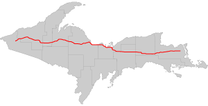 Every Highway in the Upper Peninsula of Michigan