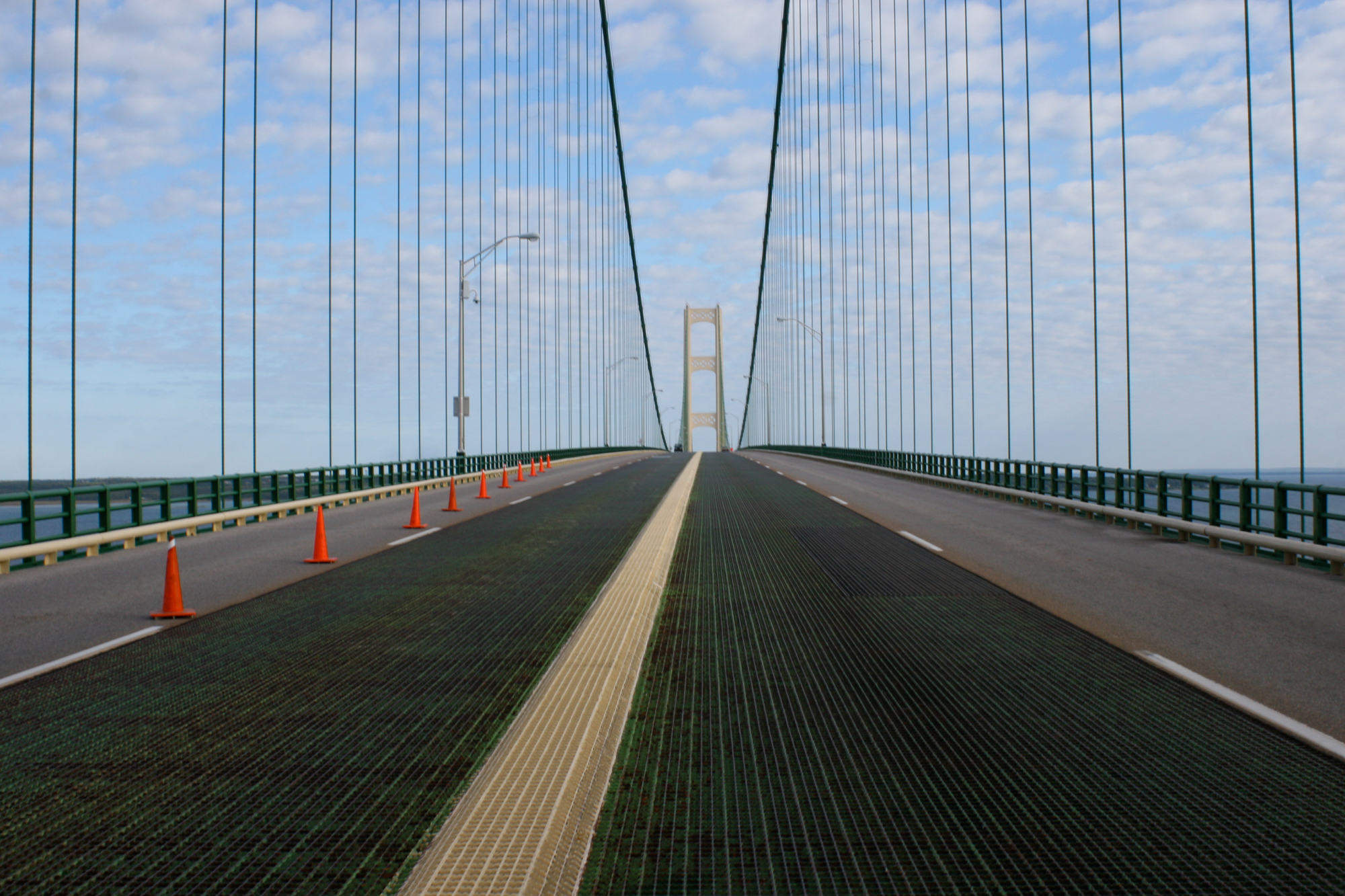 Standing on the Mackinac Bridge