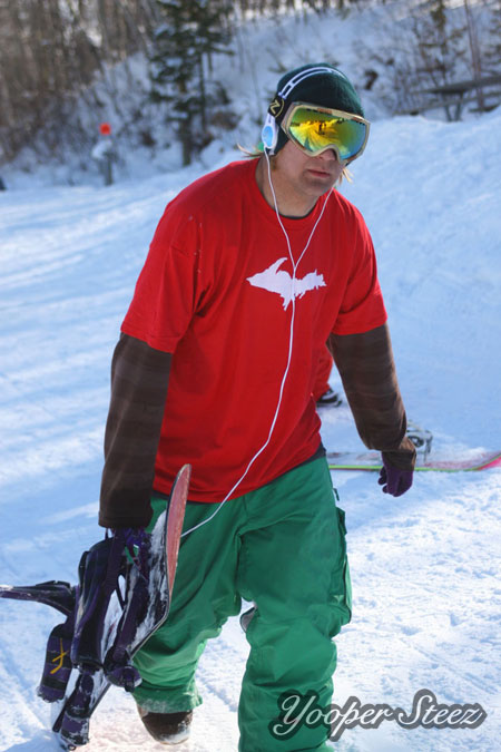 Snowboarding at Mont Ripley