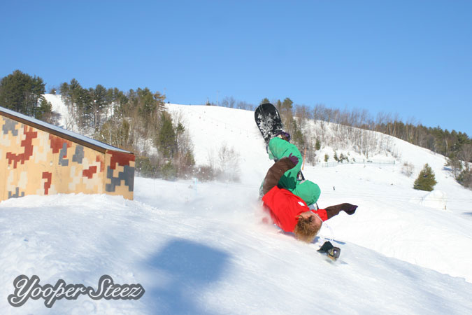 Snowboarding at Mont Ripley