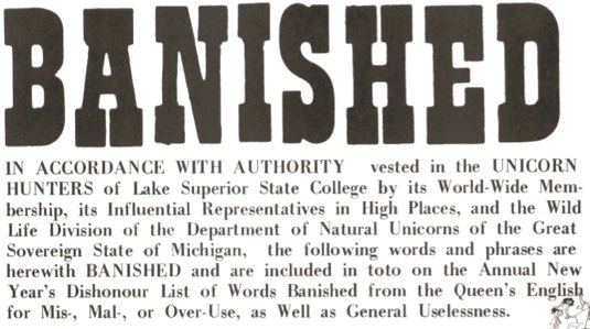 banished words