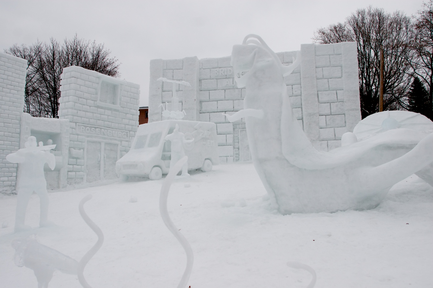 Michigan Tech Winter Carnival Snow Statues 2009
