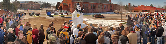LSSU Snowman Burning