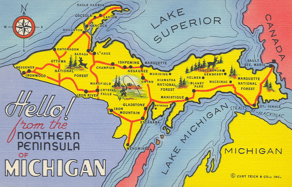 Vintage Upper Peninsula Postcards