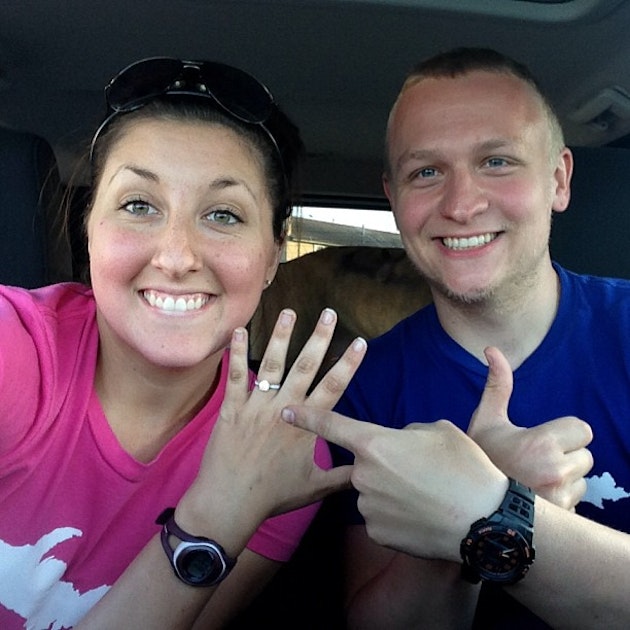 The First Couple Engaged Wearing Yooper Steez Shirts