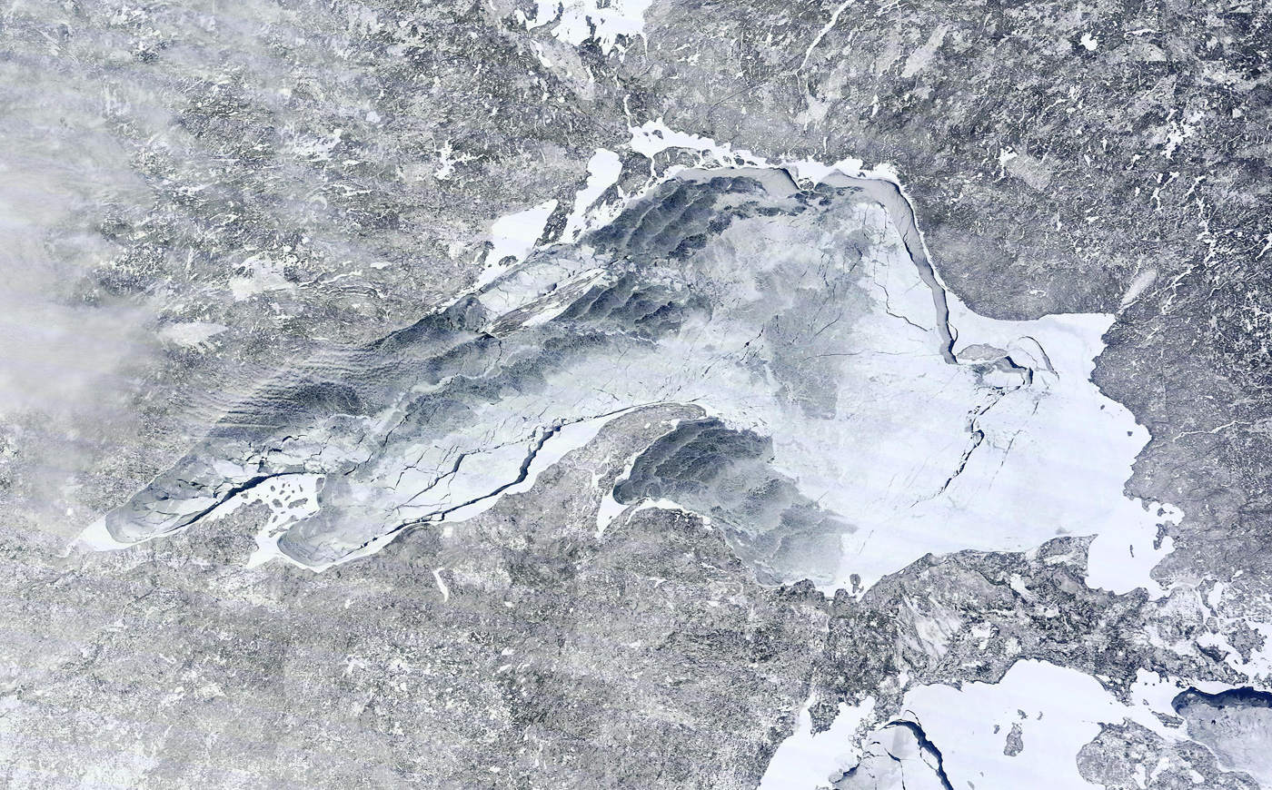 MODIS, Satellites, and the Frozen Great Lakes
