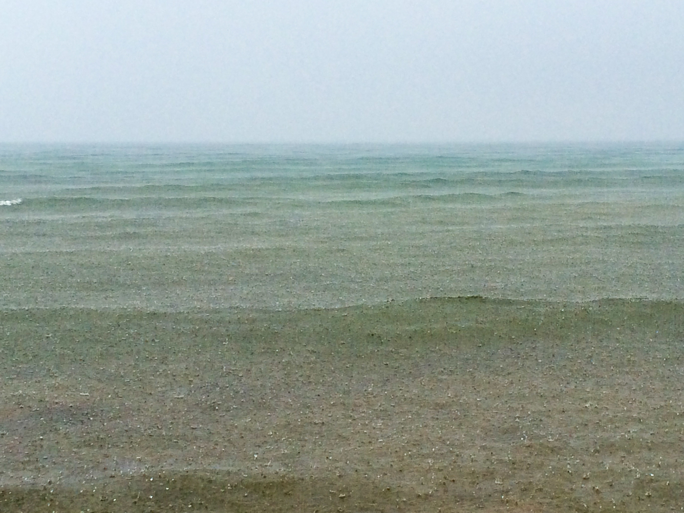 Rain on Lake Michigan