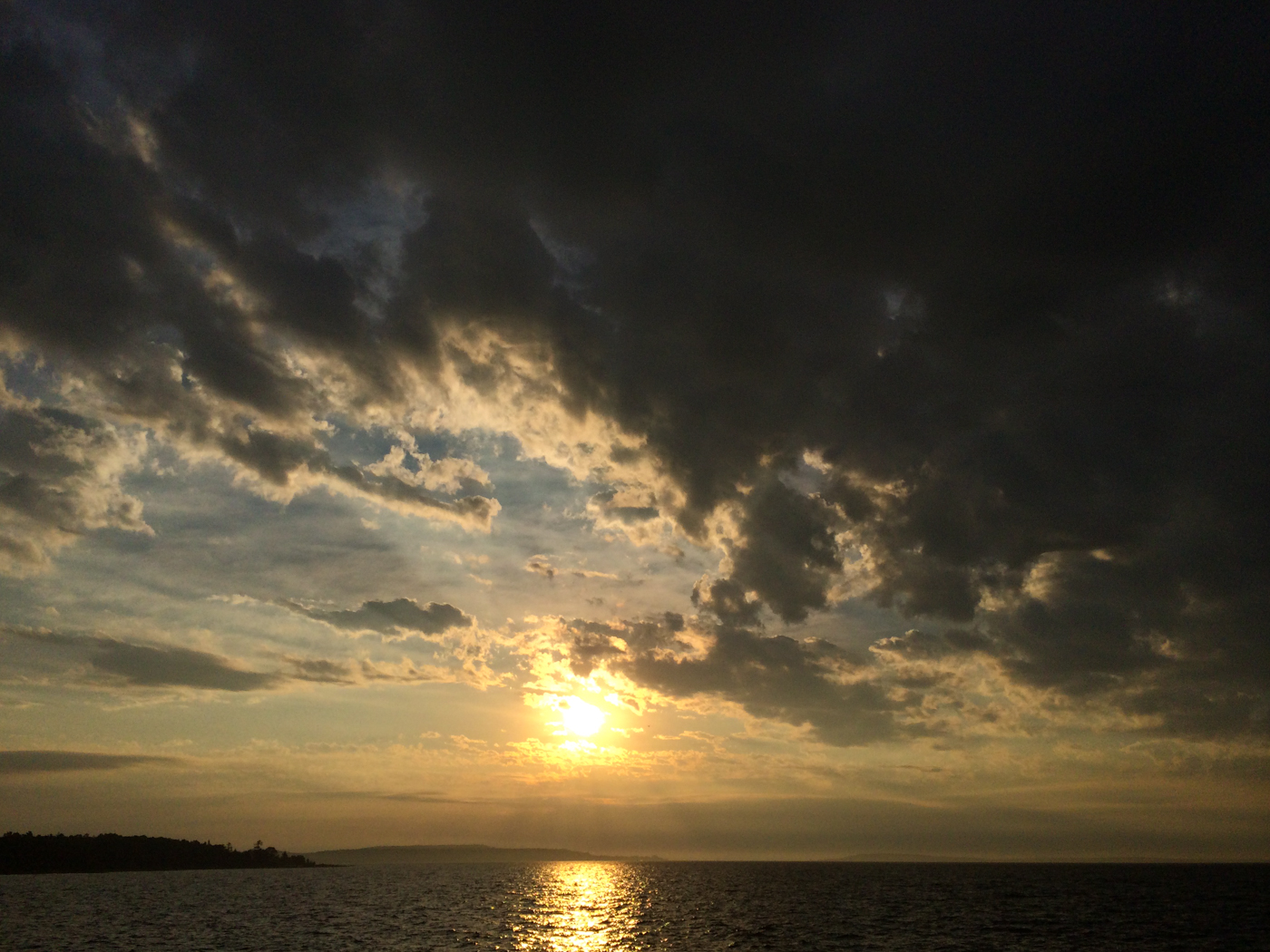 Sunrise from the Mackinac Bridge