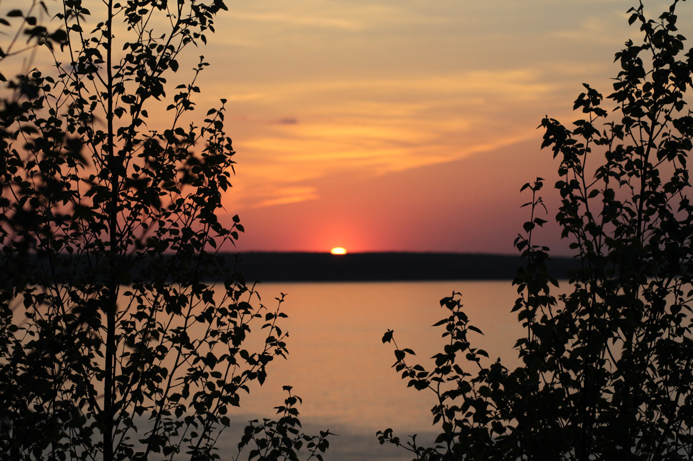 Sunset over Grand Island